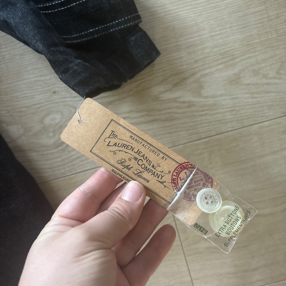 NWT Ralph Lauren Jeans Company Black Denim Trench - Picture 3 of 5